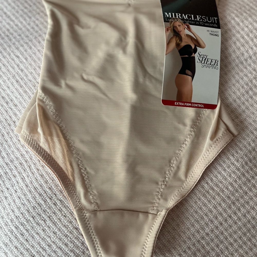 Miraclesuit Women's Beige Shaping Thong